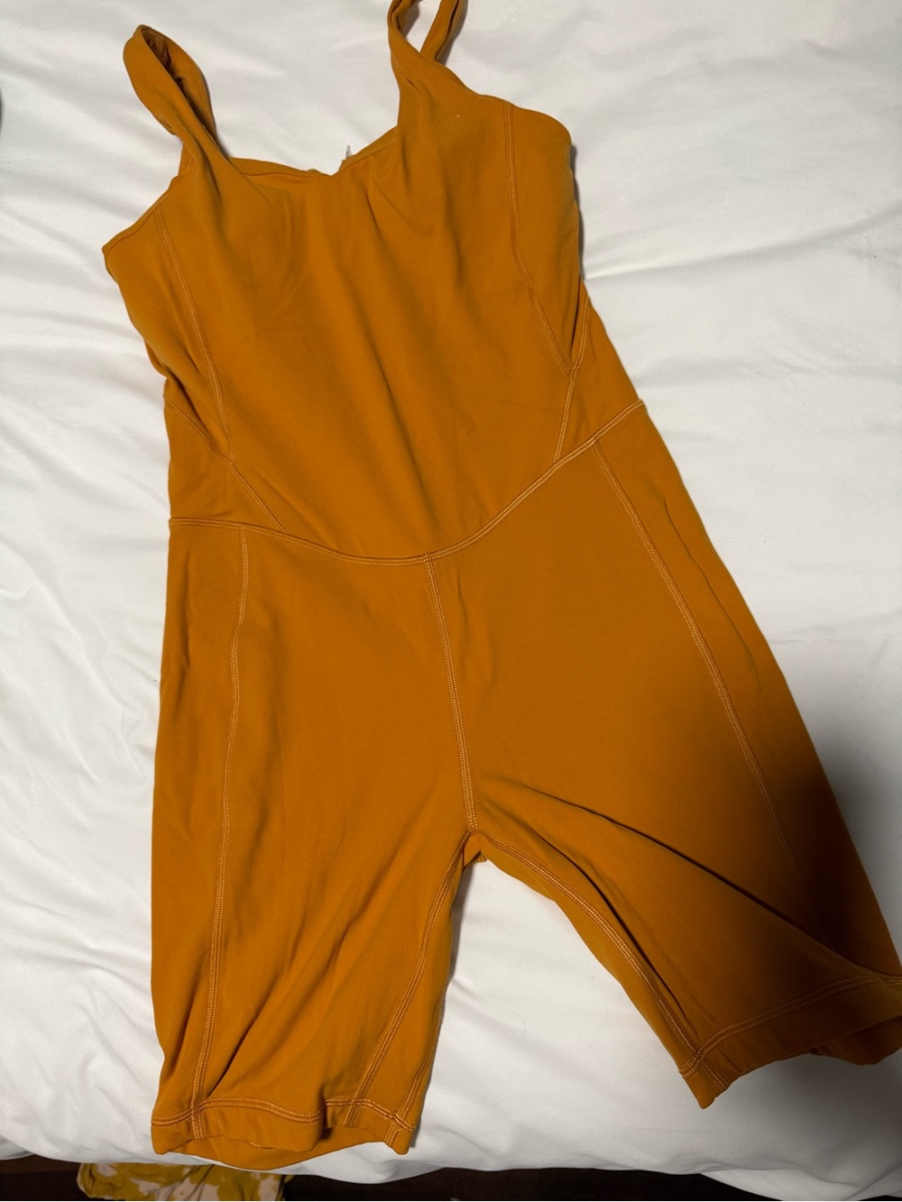 Lululemon Orange One-Piece Active Romper